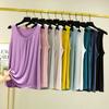 Damen Modal Camisole in großen Größen: Sommer Ärmelloses Locker sitzendes Oberteil im T-Shirt-Stil, Große Größe