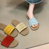 Ethnic style hollow cool slippers women's summer beach slippers 2025 new one-word drag niche
