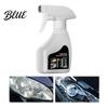 Kit de Restauração de Faróis de Alto Brilho para Carro com Revestimento Cerâmico 180ml Limpador e Polidor em Spray para Lentes Amareladas Opacas Reparo de Arranhões