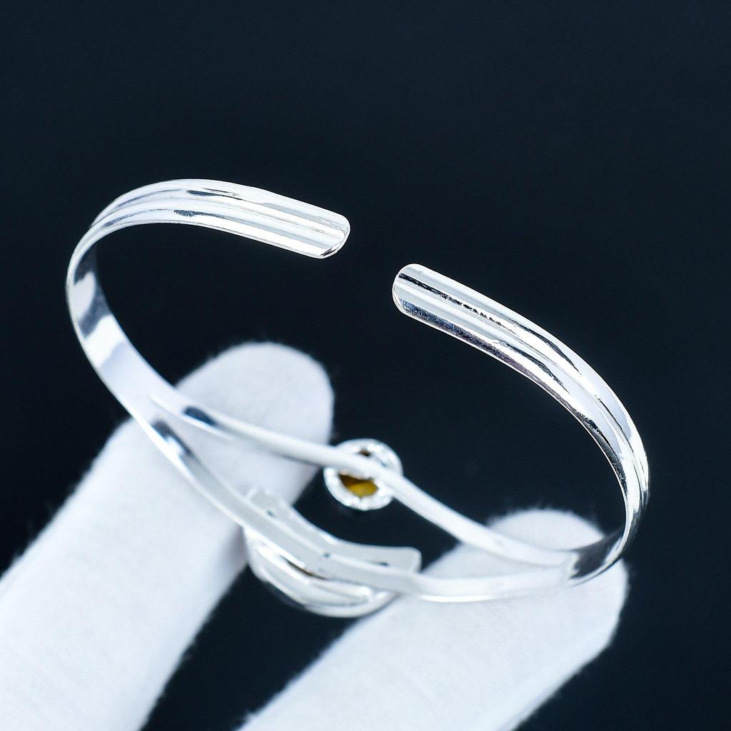 Beautiful Tiger Eye Gemstone Handmade Cuff Bangle 925 Sterling Silver Cuff Bangle, Tiger Eye Bracelet For Wife , Unisex Bangle, Gift For Him
