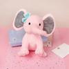 25cm Colorful Elephant Stuffed Plush Toys Kawaii Animals Soft Soother Sleeping Stuffed Pillow Doll Plushie for Baby Room Decorative Gifts