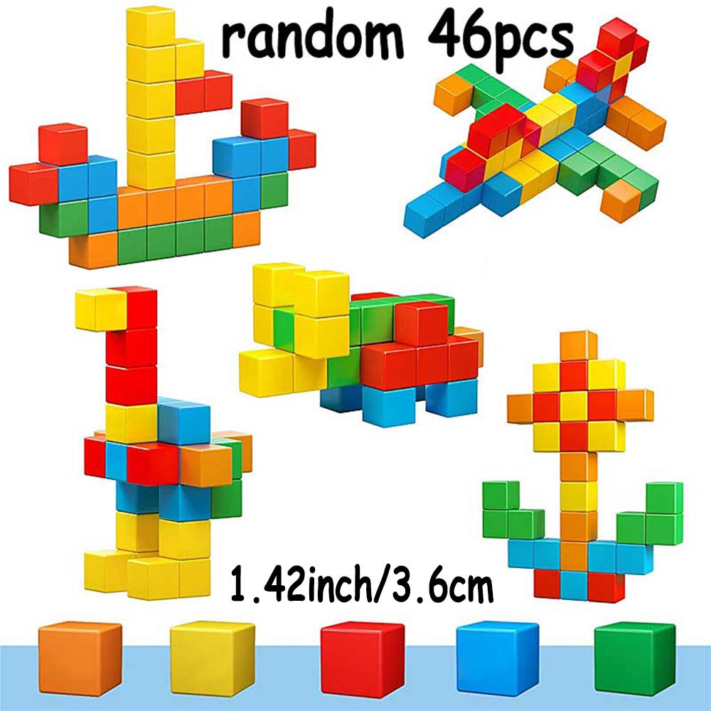 1.42 Inch Magnetic Tiles Toys STEM Magnet Toys Magnetic Blocks Building Toys Montessori Toy 2024 Best Gifts for Childrens