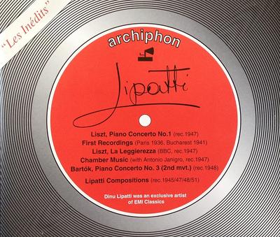 CD DINU LIPATTI - Liszt/Bartok: Piano Concerti ARC112113 Germany Classical Used