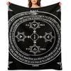 SUMMONING CIRCLE - WHITE / BLACK Throw Blanket Blankets For Sofas Single Plush Heavy Blankets