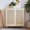Cabinet Doors 2 Pcs Grid Design 49.5 X 99 Cm Solid Pine Wood