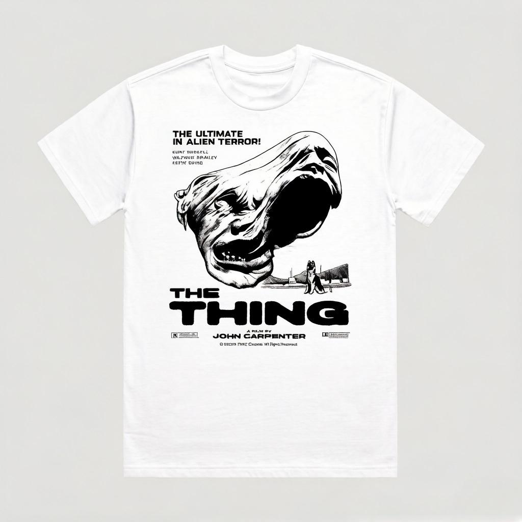 The Thing TShirt By RYVE Creative Clothing Graphic Short Sleeve Unisex Women AllSeason Funny Unisexs TShirt Black Tee L
