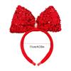 Sequin Children Headband Bowknot Red Bow Hairband Sweet New Year Headwear  Baby