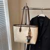 New fashionable large-capacity bag women's summer versatile shoulder bag casual retro class commuter tote bag