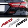 3D Metal AWD Letters Rear Trunk Fender Emblem Badge Sticker Decals For Honda CRV HRV Highlander Car Styling Accessories GI7
