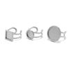 4pcs Stainless Steel 25mm Round Open Ring Cabochon Cameo Blank Tray Base Settings for DIY Rings Jewelry Making Findings Supplies