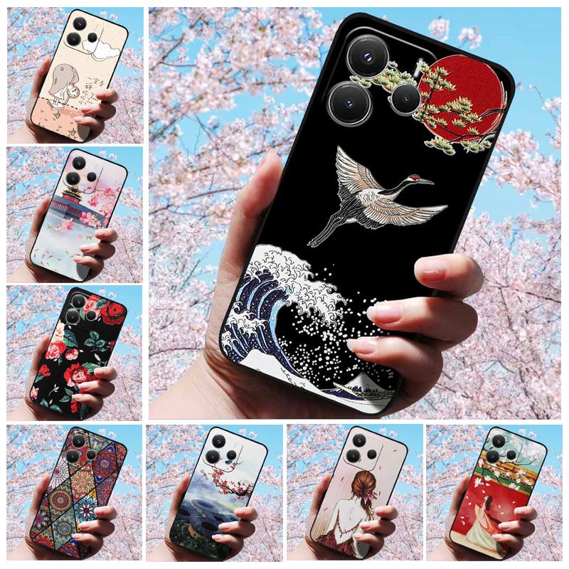 For Xiaomi Redmi Note 14 5G 4G Cases 3D Relief Embossed Retro Soft Silicone Covers For Redmi Note 14 5G Global Version 3D Cases