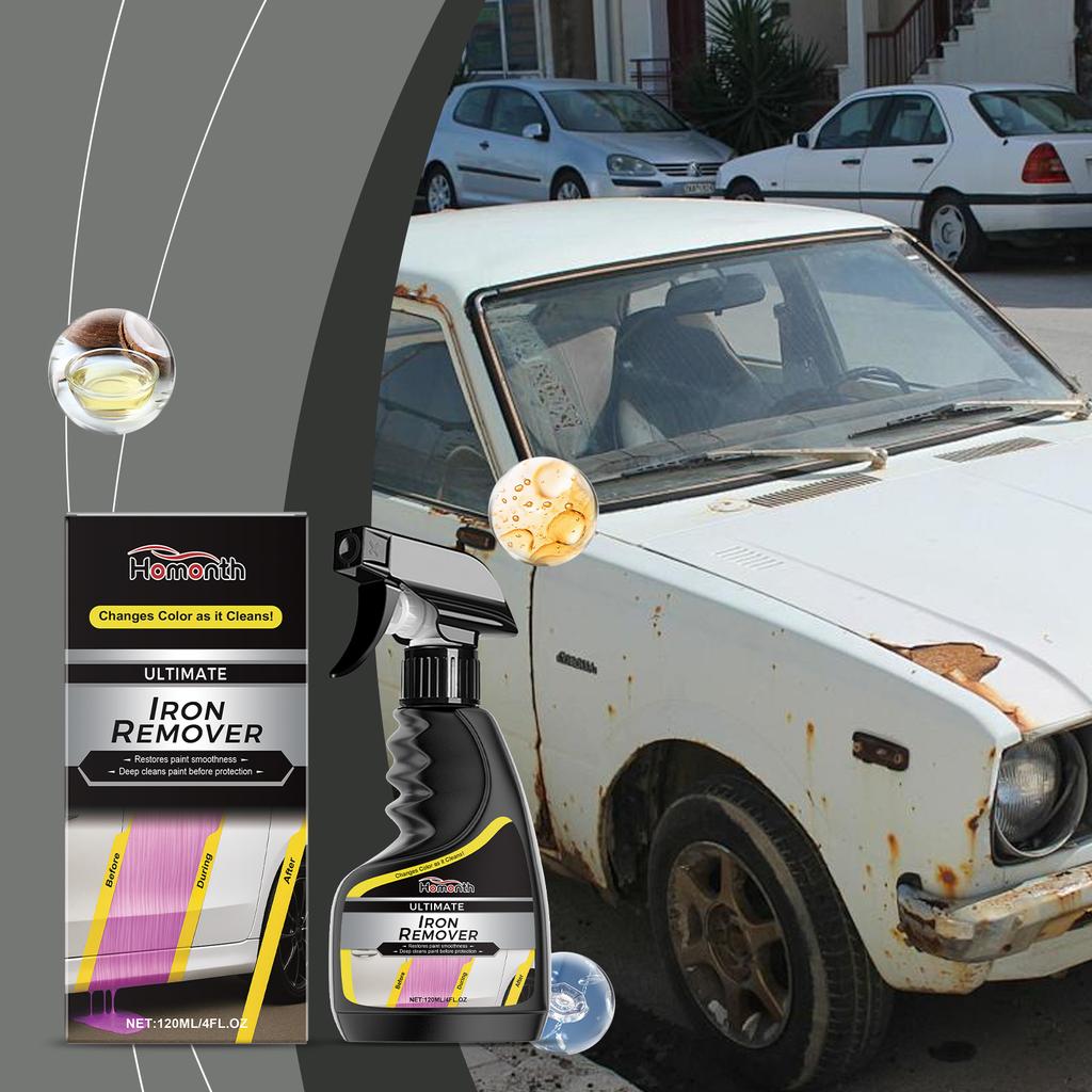 Car Rust Remover Spray Heavy Duty Non-Corrosive Wheel Rim Exhaust Pipe Derusting Professional Multi Purpose Iron Stain Remover