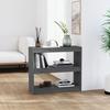Bookshelf Room Divider Grey 80 X 30 X 71.5 Cm Solid Pine Wood