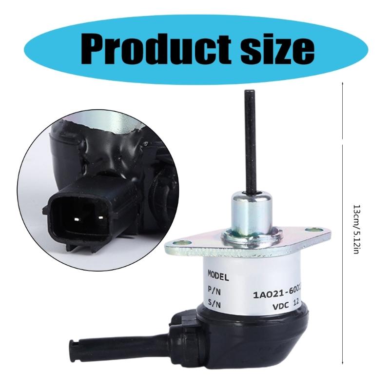 Digging Machines Engine Flameout Stop Solenoid Valves Corrosion Resistant Part for 1A021-60017 Excavators, 12V 1A