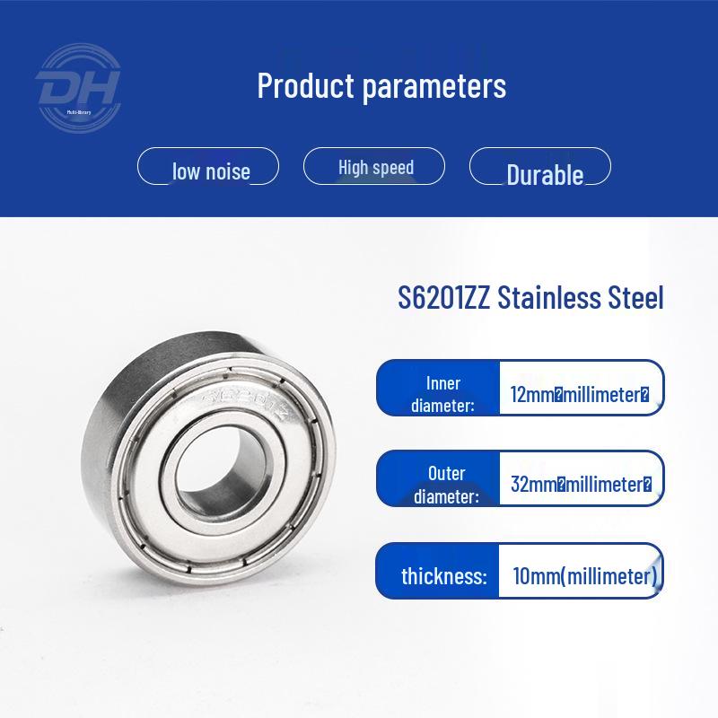 Rust-Proof Stainless Steel 62 Series Deep Groove Ball Bearings S627/S628/S629/S6200/S6201