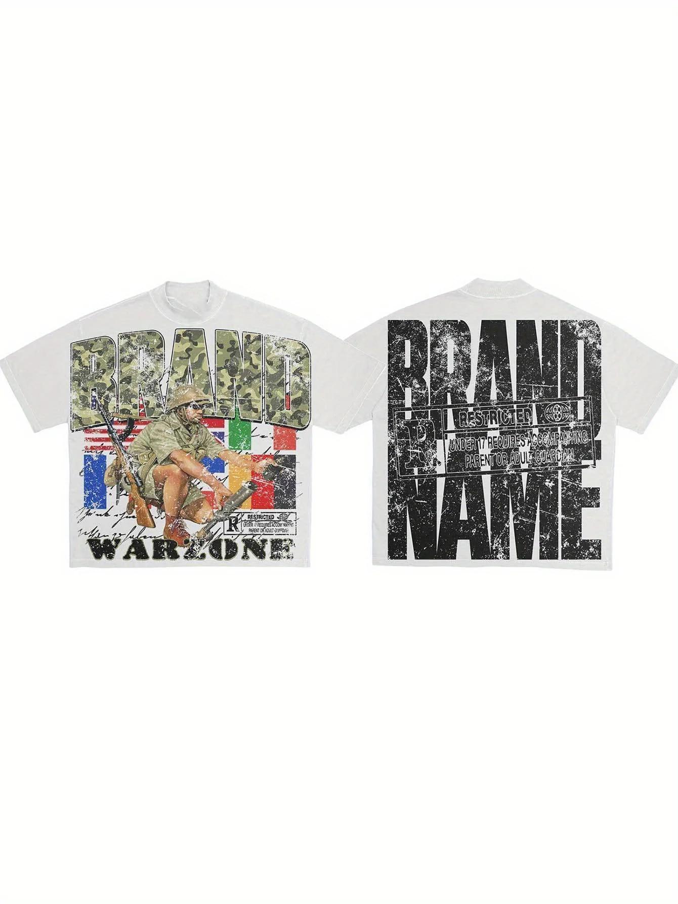 Y2K Summer Unisexs Casual Ready to Fight Printed TShirt Crew Neck Short Sleeve Cotton Indoor Casual Cotton Unisexs and Womens S