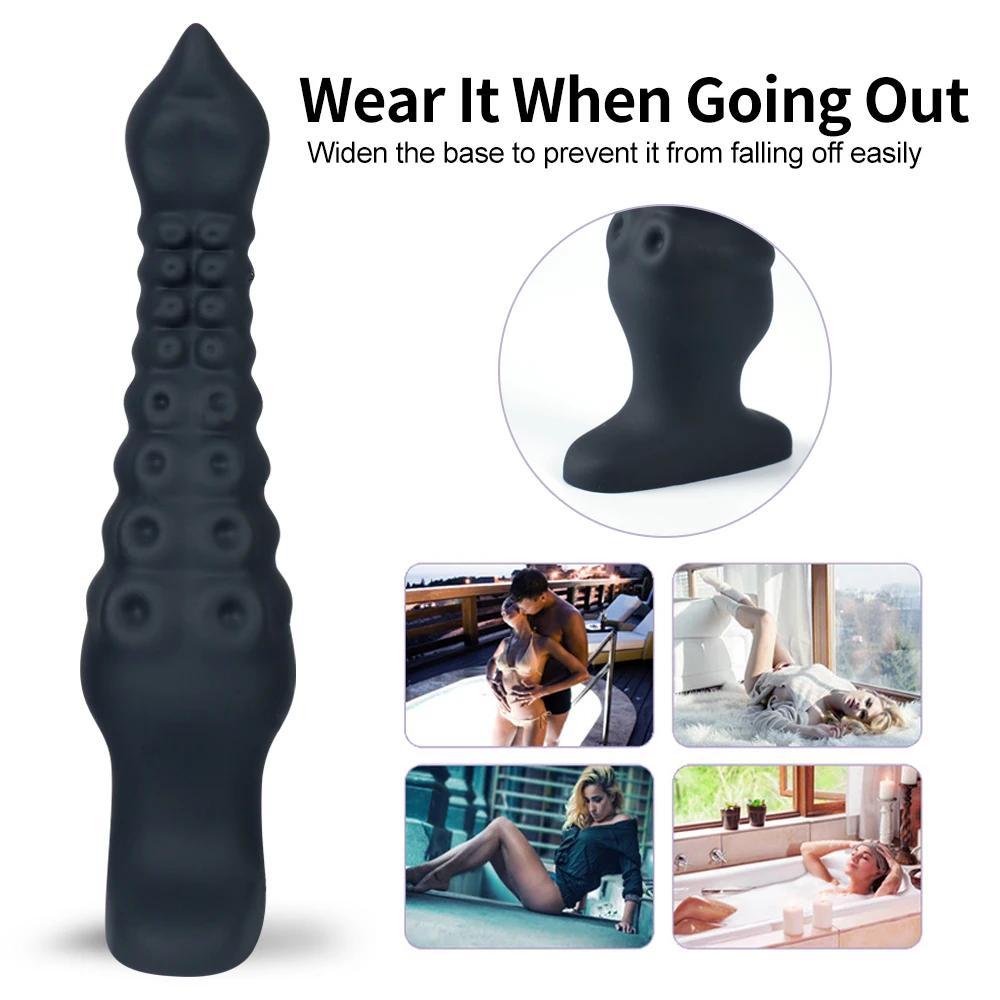 Octopus Black Huge Anal Plug Tentacles Dildo Big Buttplug Sex Toy Women Men Masturbators Silicone Anal Toy Big Dilator Butt Plug