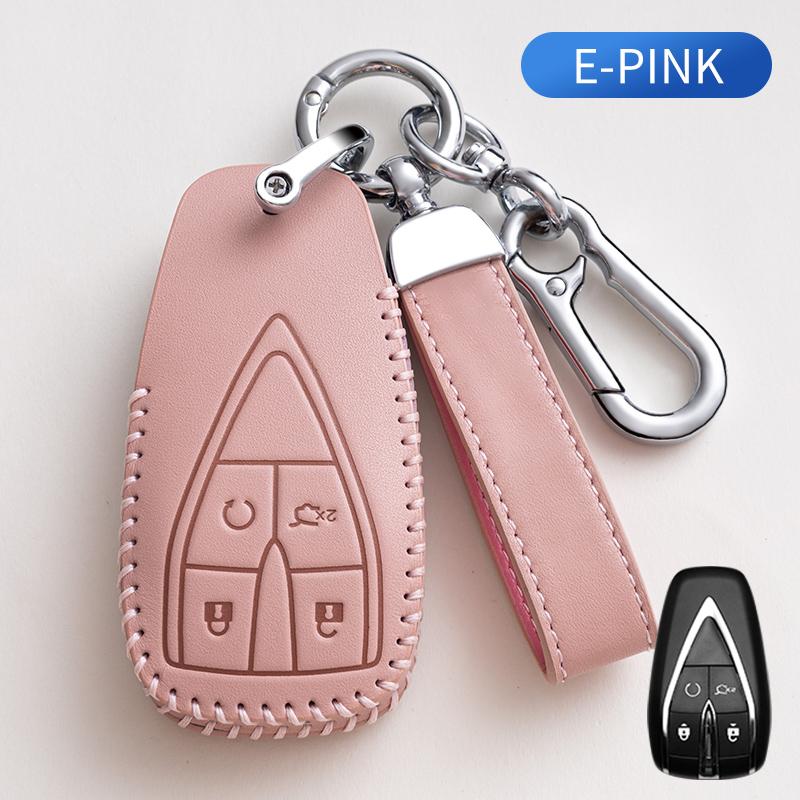 Genuine Leather Housing Remote Fit For Changan Unit Unik Cs35Plus Cs55 Plus Cs75 Plus Oshan X7 X5 Auto Key Fob Cover Case Auto Auto Accessories