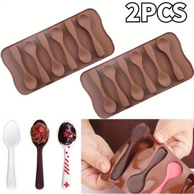 Silicone Chocolate Mold 3D Spoon Baking Mold Non-stick Biscuit Cake Jelly Candy Mold DIY Hand Baking Tools Kitchen Accessories