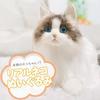 Realistic Cat Plush Toy, Lifelike Fluffy Cat Stuffed Animal, Interior Decor, Cat Lover, Long-Haired, White, Doll, Figurine, Elderly, Pet Loss Relief,