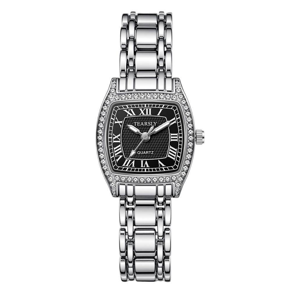 Women's Retro Quartz Watch: Diamond Inlaid, Waterproof & Luminous
