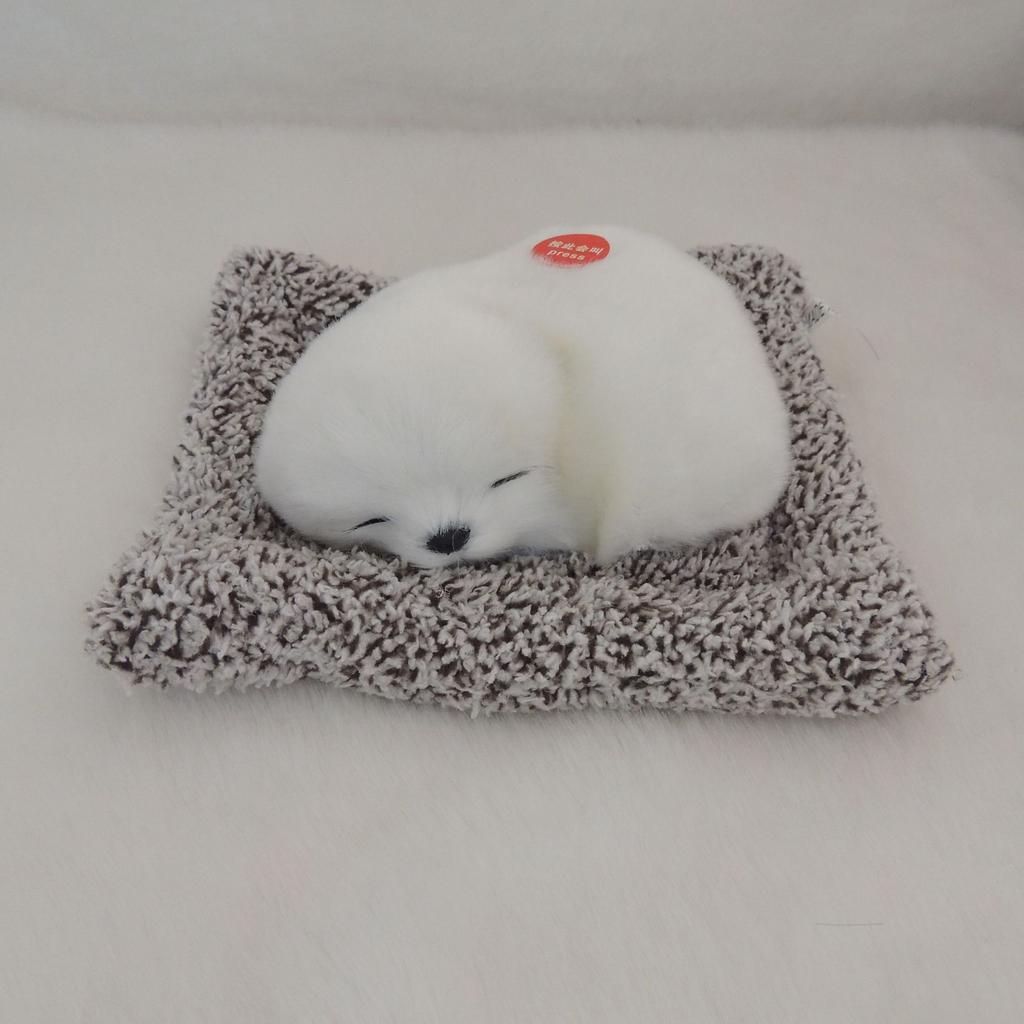 Plush Simulation Dog Toy Sleeping Dog Ornament with Sound Contains Bamboo Charcoal Bags To Purify the Air for Home Decor
