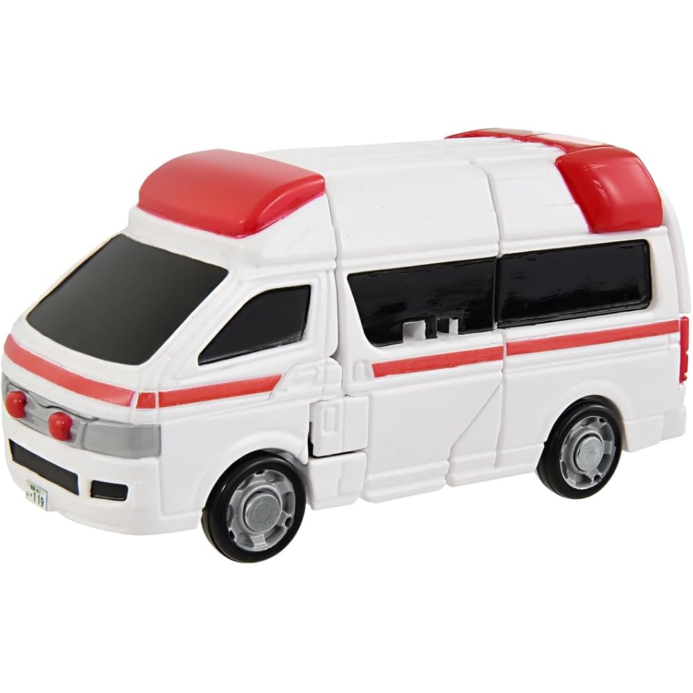 TAKARA TOMY Tomica Job Labor TJBDX Unite Medi-Braver Ambulance & Doctor Helicopter Toy Set Mini Car for Ages 3 and Up