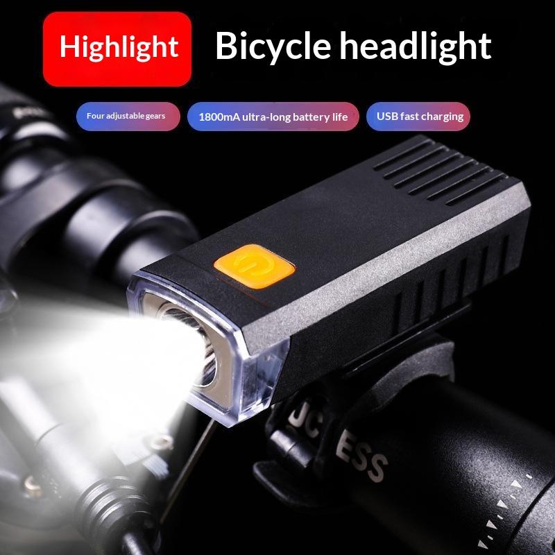 Super Bright Bike Front Light 4 Modes 1800Mah Long Battery Usb Fast Charge For Night Cycling Riding