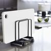 Black/White Layered Cutting Board Rack Stainless Steels Sink Organizer  for Kitchen