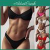 Suit 2 Pcsset Solid Bathing Color Spaghetti Strap Slim Fit Push Up Swimwear Set