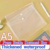 12pcs/pack, Transparent A5 Size File Bag Snap Button A5 Storage Bag PP Plastic File Bag School Office Supplies