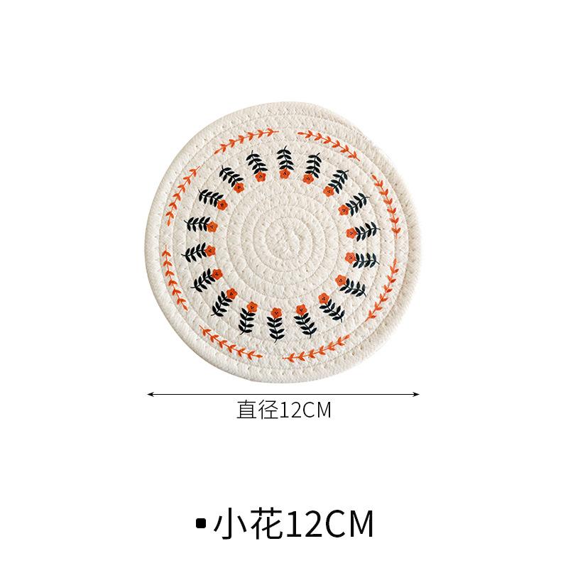 3587 Cotton and Linen Braided Heat Insulation Pad Household Placemat Plate Bowl Sand Pot Tea Cup Pad Anti-scalding Table Mat