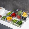 Fridge Organizer Stackable Refrigerator Organizer Bins with Lids Clear Fruit Storage Containers Freezer Pantry Kitchen Boxes