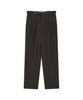 BELLIEF Wool Flannel Adjust Relaxed Pants (Brown)