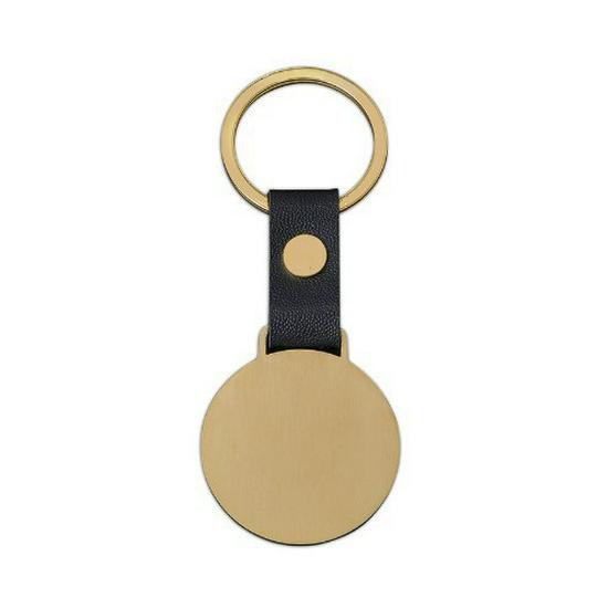 Stainless Steel & Leather Dog Tag Keychain: Engravable, UV Printed, Perfect for Festivals
