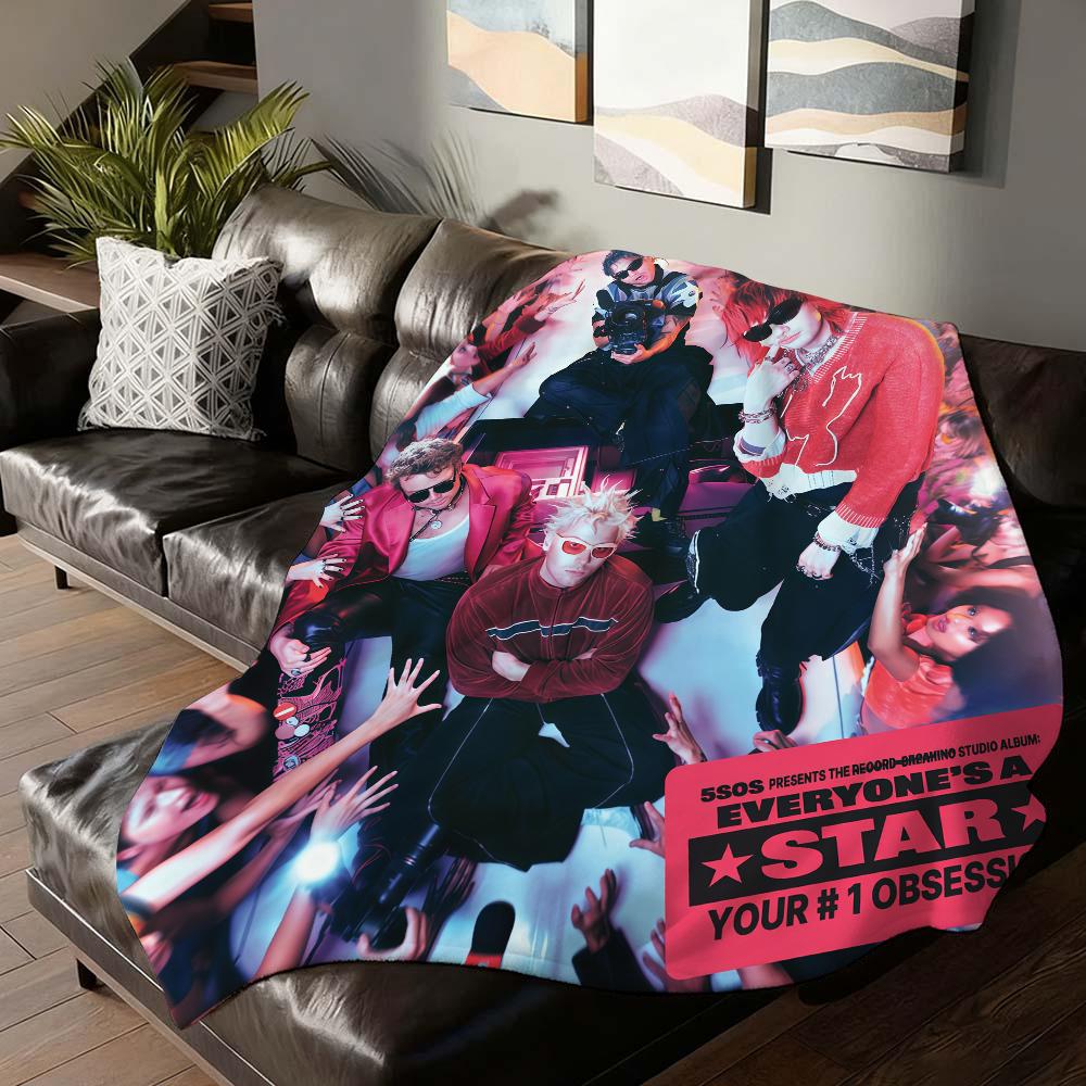 Rock Band 5 S Seconds of S summerS Blanket For Sofa Office Bed Plane Travel Sleep Read Relax Camping Soft And Warm 75X95CM
