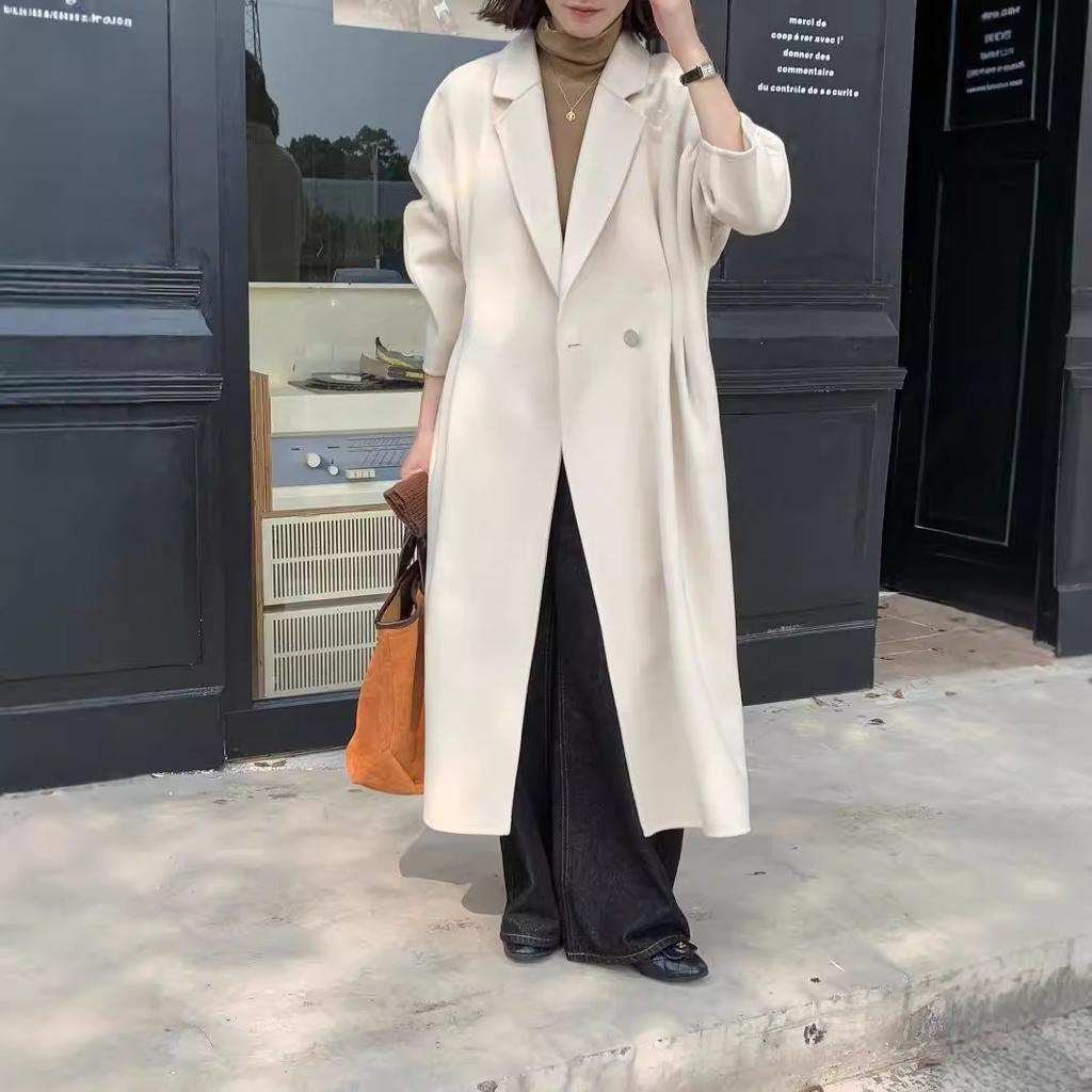 WT128 high-end atmospheric lady style wool coat women's daily commuting versatile design woolen coat