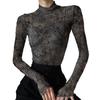 Sexy Lace Patchwork Sheer Long Sleeve Top - Slim Fit, Lightweight, Sun Protection