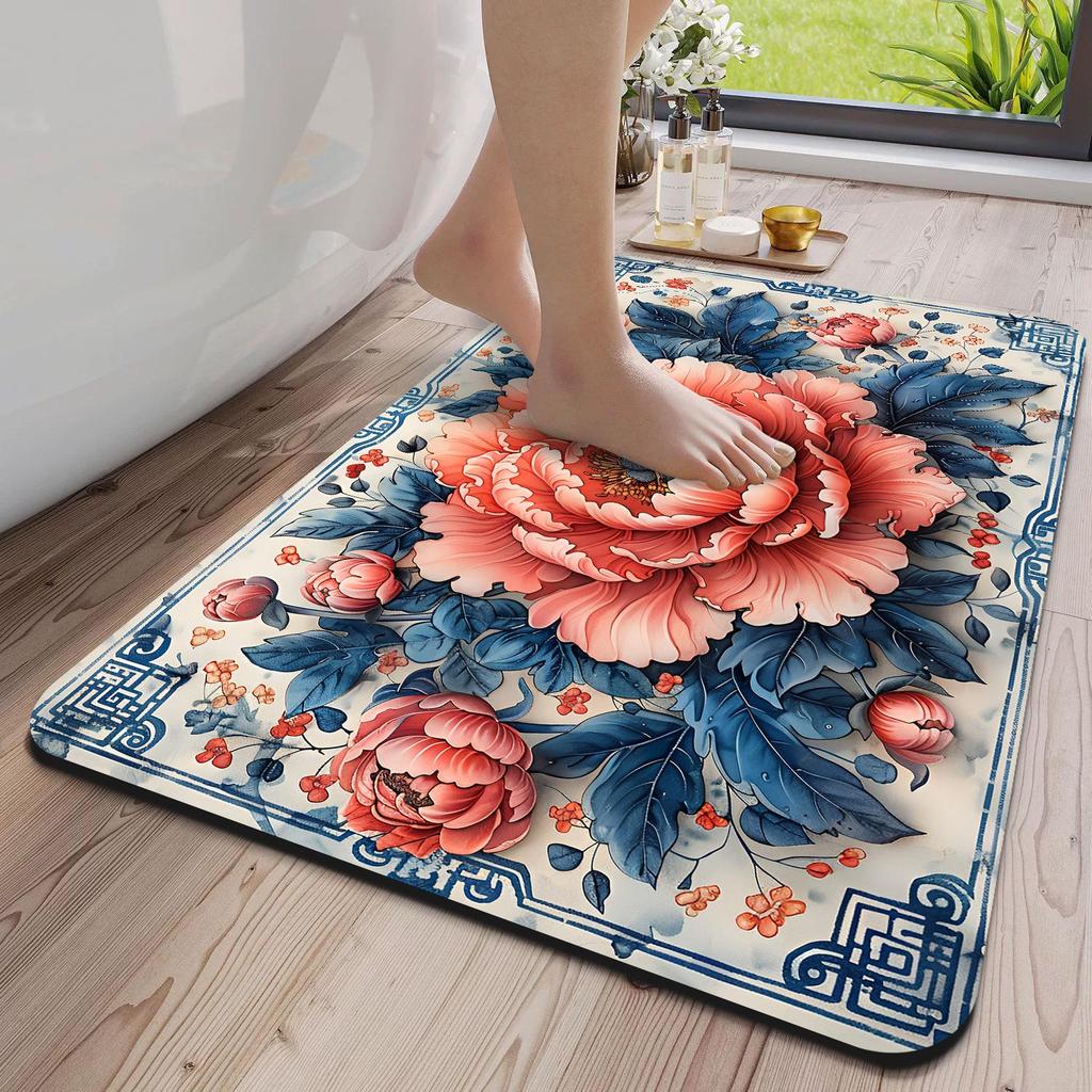 3D Quick-Dry Non-Slip Diatom Mud Bathroom Mat