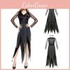 Dunkles Vampirbraut Halloween Kostüm Für Damen Mit Spitze Polyester Für Cosplay Und Party