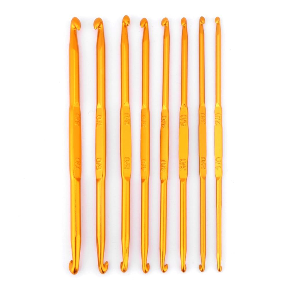 8pcs Double Ended Design Crochet Knitting Needle Set Tunisian Crochet Hooks For Knitting Craft