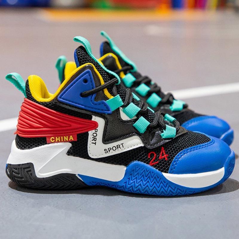 

Детские баскетбольные кроссовки Летние сетчатые дышащие кроссовки для мяча Обувь для мальчиков Спортивная обувь Детская обувь Летний стиль 29