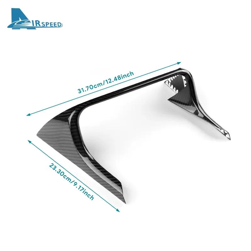 Prawdziwa Pokrywa z Włókna Węglowego Do Kia Stinger 2018      Samochód z Kierownicą po Lewej Stronie Centralna Ramka Klimatyzacji Akcesoria do Wnętrza