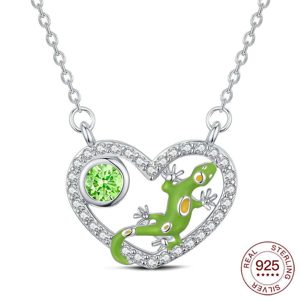 925 Silver Necklace Heart Silver Chain Moon 925 Original Necklace Clover Silver 925 Jewelry Women Gift