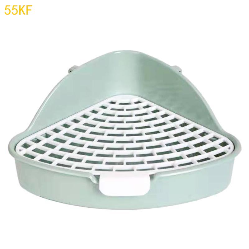

55KF Small Toilet for Triangle Potty Trainer Corner Litter Box for Hamsters Critt зелёный