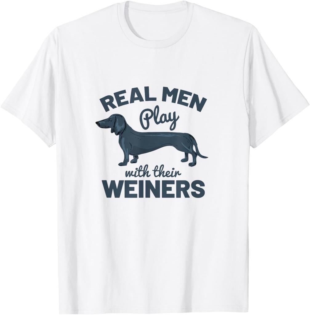 Funny Dachshund Weiners Dog Lover Unisexs Cotton Casual TShirt Graphic Tee