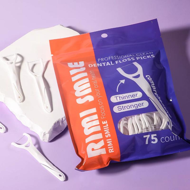 

75pcs Y-Shaped Dental Floss Is Easy To Remove Food Residue, Oral Care Stick Tools - Basic Hygiene Aids - Personal Care