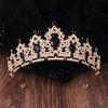 European and American Bride Crown Headwear Colorful Rhinestone Hair Bands Baroque Alloy Crown Wedding Dress Accessories