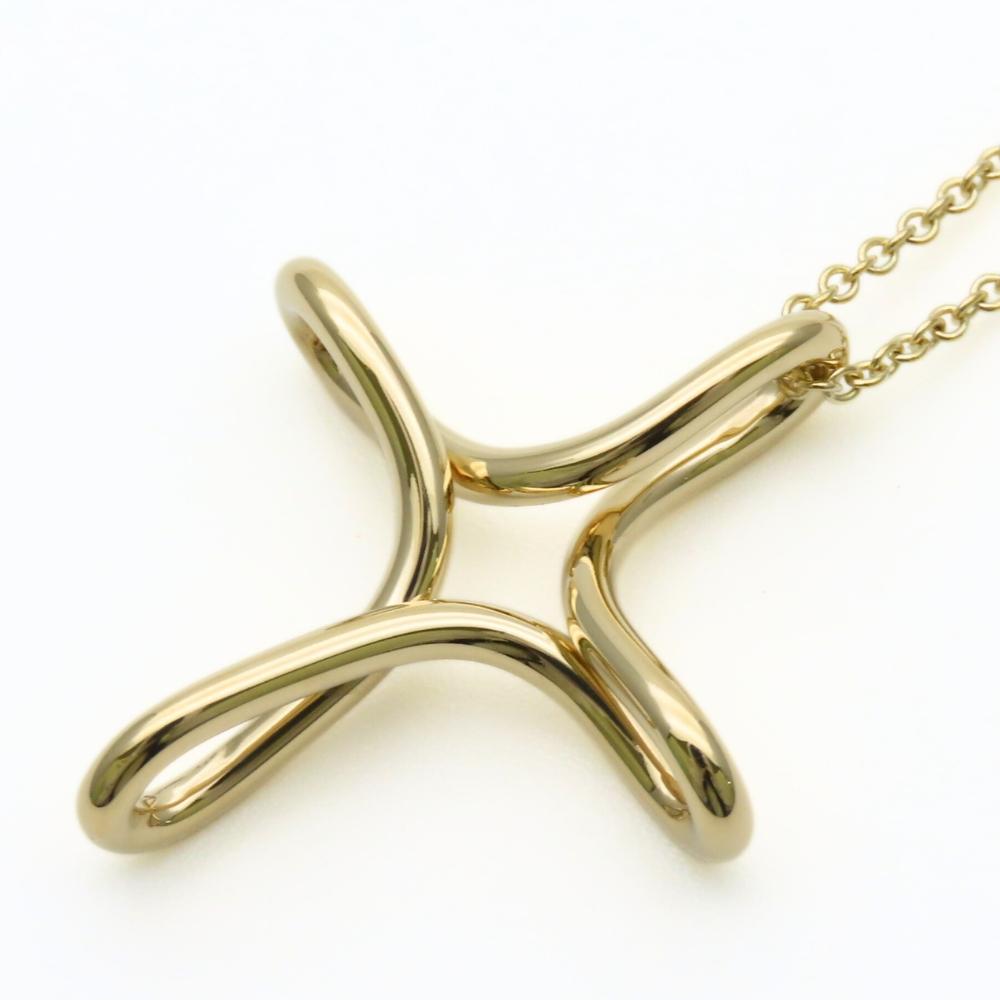 Used TIFFANY&Co. Necklace Infinity cross K18 yellow gold 4.6g Yellow Gold