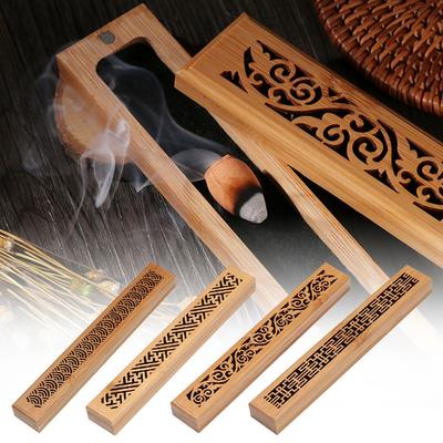 Wood Home Decor Aromatherapy Incense Holder Censer Ash Catcher Joss-stick Inserted